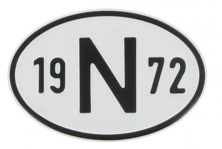 VW Käfer Länderkennzeichen "N 1973" | Norwegen 1973