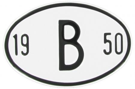VW Käfer Länderkennzeichen "B 1950" | Belgien 1950