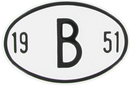 VW Käfer Länderkennzeichen "B 1951" | Belgien 1951