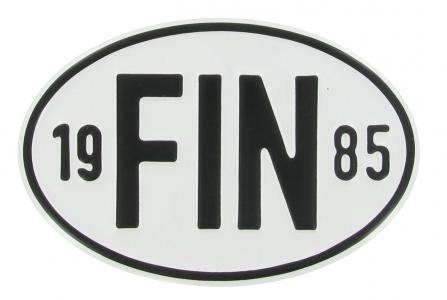 VW Käfer Länderkennzeichen "FIN 1985" | Finnland 1985