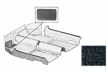 Cabrio Innenraum Teppich Set schwarz Bild 1