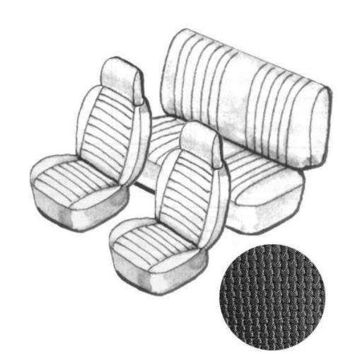 Sitzbezug Set schwarz mit Kopfteil grobmaschig Bild 1