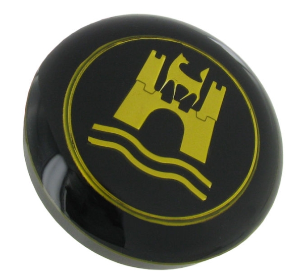 Horn button black / gold