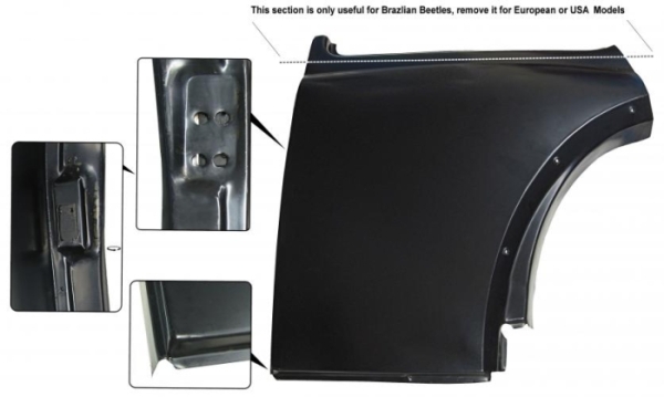 Reparaturblech Seitenteil hinten links unter Seitenfenster Bild 1