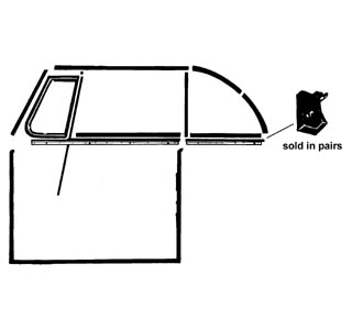 Abschluss Fensterdichtungen hinter Fenster hinten Cabrio Bild 1