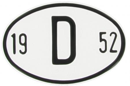 VW Käfer Länderkennzeichen "D 1952" | Deutschland 1952
