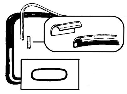 Zierleisten Heckscheibe Aluminium Cabrio Bild 1