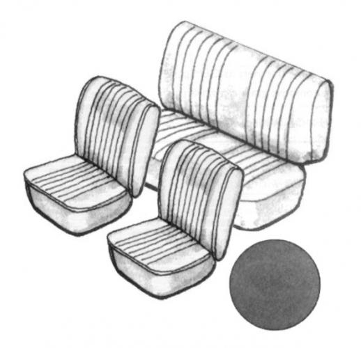 Sitzbezug Set schwarz ohne Kopfteil glatt Bild 1