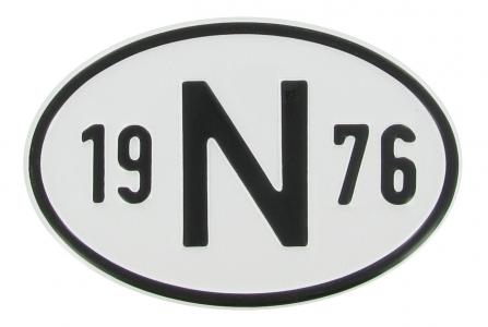 VW Käfer Länderkennzeichen "N 1976" | Norwegen 1976