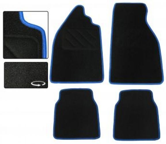Fu&szlig;matten Set Teppich schwarz / blau Bild 1