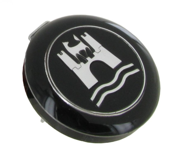 Horn button black / silver