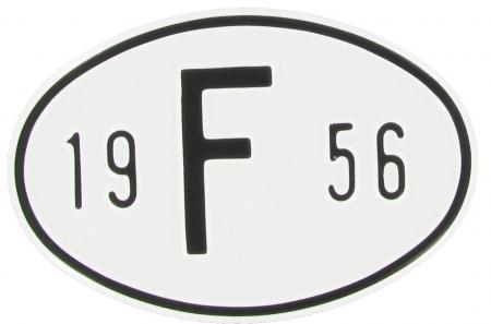 VW Käfer Länderkennzeichen "F 1956" | Frankreich 1956
